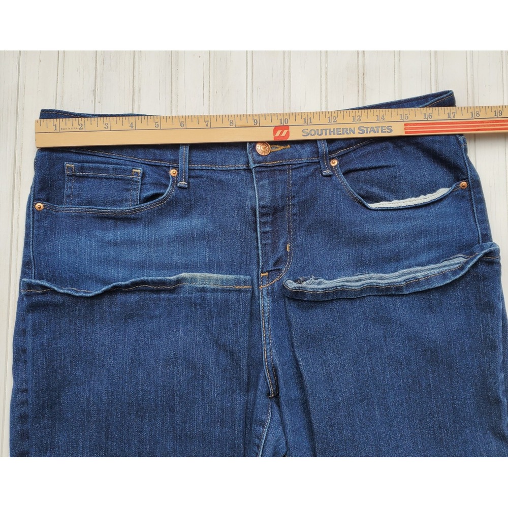 Signature Levi Strauss Womens 16 Short Mid Rise Bootcut Jeans Dark Wash Western - Picture 3 of 10